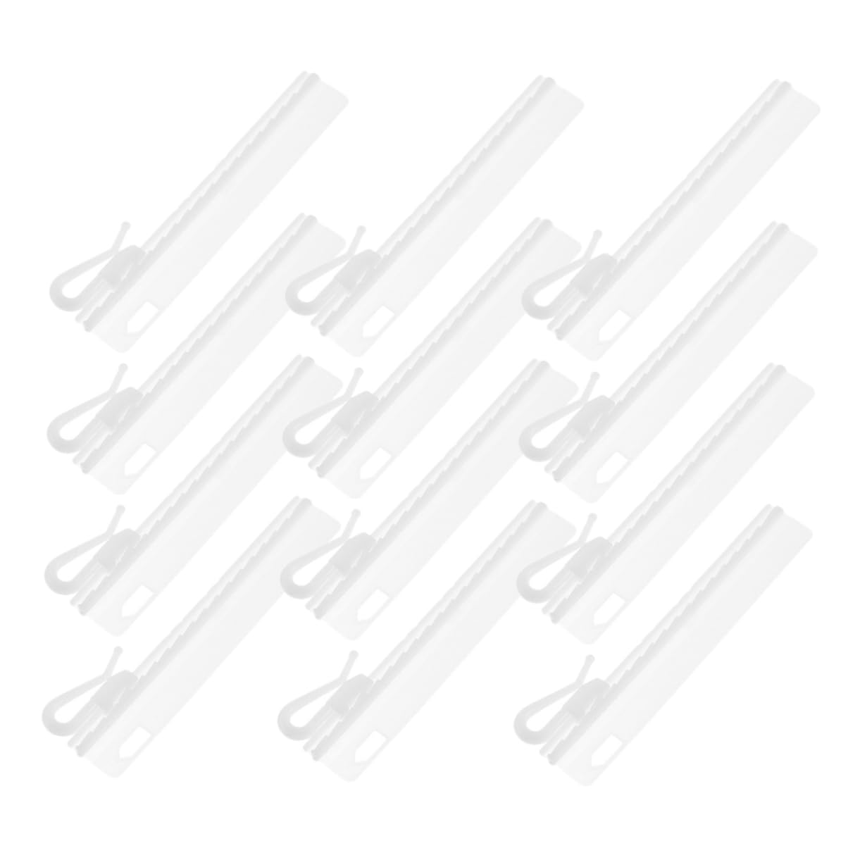 Cabilock 25pcs Curtain Hooks Clips Plastic Drapery Pin Hooks for Curtain Rods Tracks Flexible Easy Clip Design for High Windows