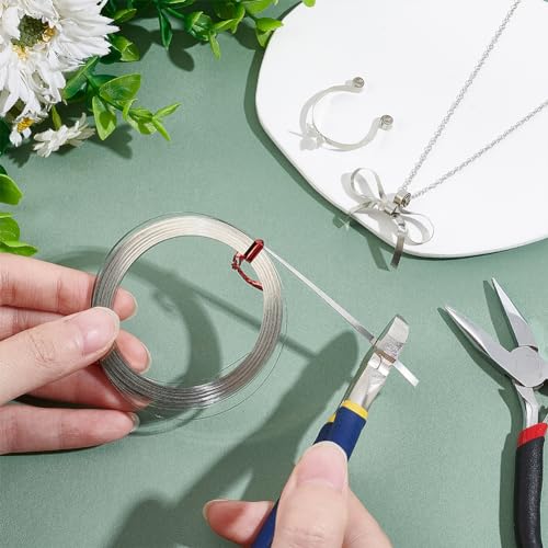 UNICRAFTALE 9.84 Feet Platinum Bendable Copper Craft Wire 3mm Wide Copper Craft Wire Bezel Sculpting Wire Bendable Armature Copper Craft Wire Soft Metal Wire Jewelry Wire for Jewelry Craft Making - Image 2