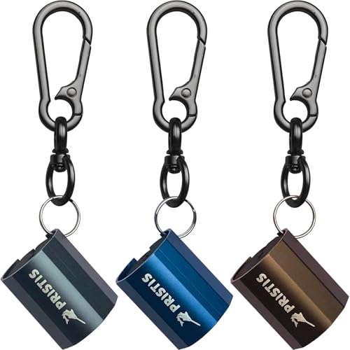 3 Pack Fishing Rod Clips, Wearable Rod Holders with Keychain, Portable Hand-free Stainless-steel Fly Fishing Pole Accessory Tackle with Carabiner, Rustproof Durable Assistant Tool Gear