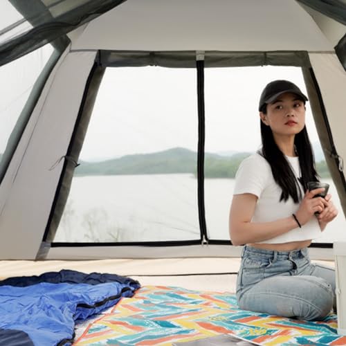 Carpa plegable automática color gris para camping miniatura 2