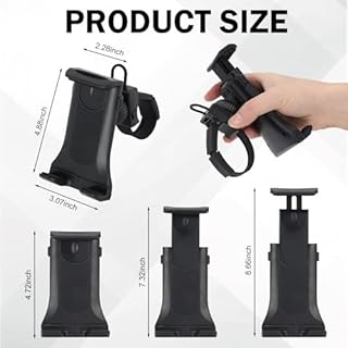 24.4 Inch Wide Handle Bar for Walking Pad Only with Phone Holder - Universal Fit, Stable & Non-Slip Handrail for Indoor Home Gym Workouts (Adjustable Height from 30.7 to 39.37 Inch)