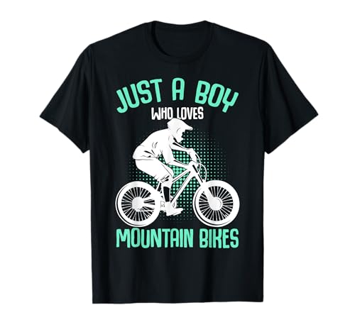 Just A Boy Who Loves Mountain Bike MTB Downhill Biker Kids T-Shirt