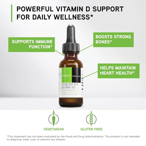 DAVINCI Labs Liquid D3 10,000 IU, 1 Fl Oz (30 Servings) - image 3