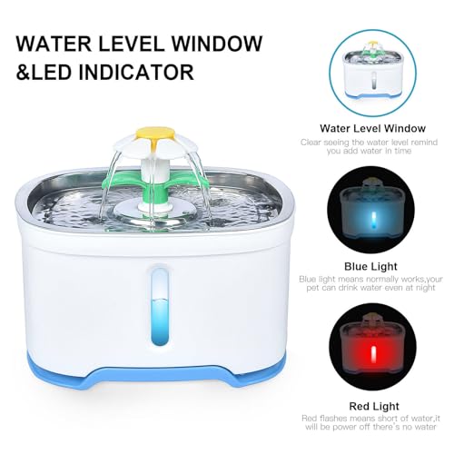 Fuente automática de agua para gatos y perros de acero inoxidable miniatura 6