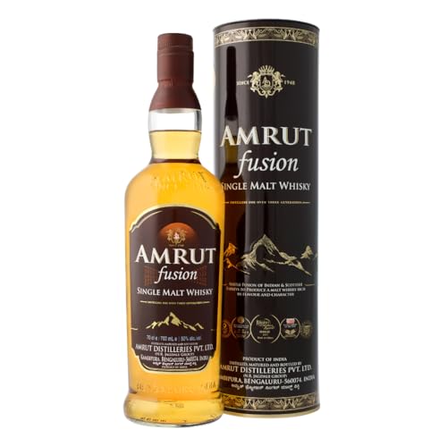 Amrut | Fusion | Indian Single Malt Whisky | 700 ml | 50% Vol. | Rauchiger Singlemalt | Geschmack...