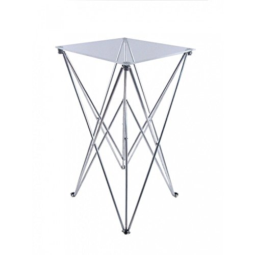 Guéridon SPIDER avec plateau de 40 cm et pied noir de 78 cm de hauteur