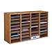 Safco Products 9424MO Wood Adjustable Literature Organizer, 36 Compartment, Oak