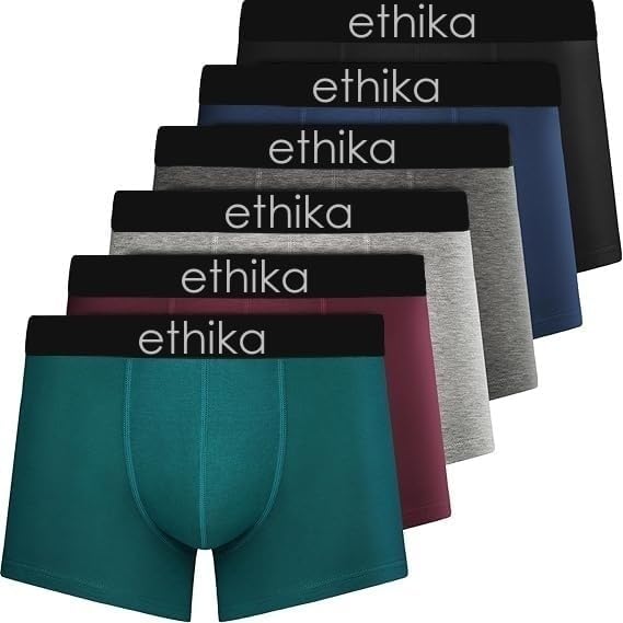 Image of Ethika Anti Bacterial Micromodal Solid Underwear for Men Combo Airsoft Trunk Breathable Inner for Men Sweatproof Underwear [Pack of 6]