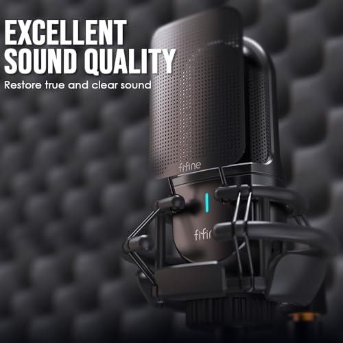 Image of FIFINE K726 Cardioid Condenser Microphone with XLR Output, Shock Mount, Pop Filter and Noise Reduction for Professional Studio Recording, Gaming, Streaming and Podcasts.