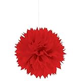 Hanging Decoration Fluffy Red 3 Count