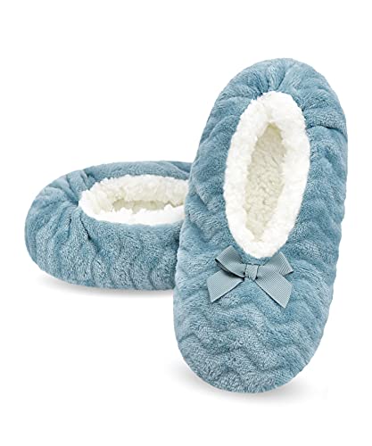 Image of Keyela Women Cozy Warm Slipper Socks, Non Slip Gripper Indoor House Socks | Soft warm cozy fabric, gripper anti-slip bottom for bedroom, lounge and all indoor daily use
