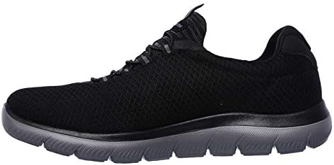 Skechers Men's Summits Trainers, Black Mesh Charcoal Trim, 14 | Image 7