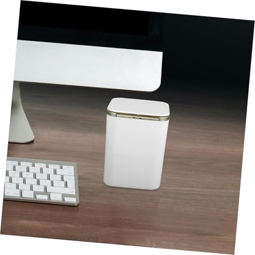 Caneca de basura mini blanca Unomor para escritorio miniatura 7