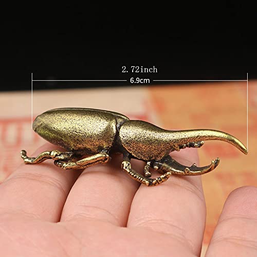 Brandname Wwxuanke 3Pcs/Set Solid Copper Simulation Beetle Decorations Brass Taurus Insect Miniature Figurines Long Horn Bug Desk Decoration Crafts Gift Brass Tea Insects Home Living Room Ornaments #TOP1