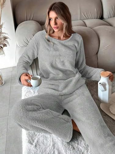 Image of KOTTY Women's Sherpa Track Suit | Winter Co-Ord Set with Sweatshirt & Lower | Soft Fleece Warm Sportswear for Ladies