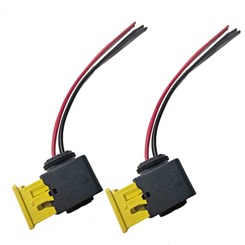 Nanshaolin 4 Pins 2pcs lot Car Waterproof Electrical Connector Plug Connect Harness Plug Socket Wiring Pigtail fits Nitrogen Oxide Sensor NOX Sensor Repair (for Grey Socket, Square 4pins Type)
