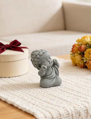 Figura Buda Bebé de Piedra Zen para Decoración miniatura 3