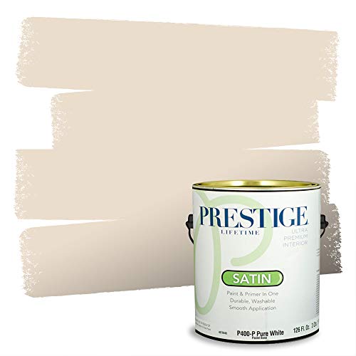 PRESTIGE Paints Interior Paint and Primer In One, 1-Gallon, Satin, Comparable Match of Sherwin Williams* Biscuit*