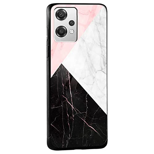 Image of COLORflow Back Cover Compatible with OnePlus Nord CE 2 Lite 5G | Marble Black White Pink | Shockproof TPU Bumper Cover with Camera Protection Back Cover Compatible with OnePlus Nord CE 2 Lite 5G