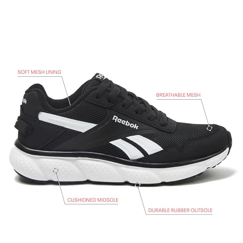 Reebok Swiftstrike Kids Shoes for Girls and Boys Sneakers Size 11 to 7, Black/White, 4.5 by Reebok - Used condition - Image 3
