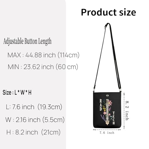 TSOTMO Rad Tech Crossbody Bag Radiology Skeleton X-ray Tech Gift Radiology Graduation Gifts for Sister (RAD XK)2