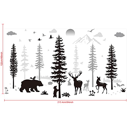 Vinilos Decorativos Bosque Montaña 5 Hojas 90x33 cm miniatura 6