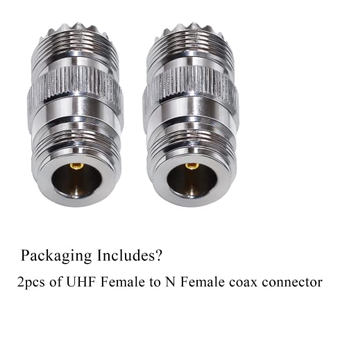 Adaptador coaxial TUOLNK UHF hembra a N hembra 2 piezas miniatura 6