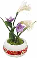 【カピバラさん様】秋の季節飾り 月見だんご ススキと桔梗 ちりめん　ハンドメイド カピバラさん様】秋の季節飾り 月見だんご ススキと桔梗