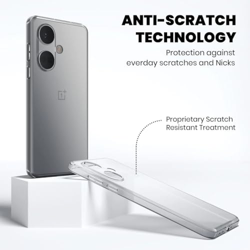 Image of Crystal Clear Back Case for OnePlus Nord CE 5 | Lifetime Anti-Yellowing Hard Back Cover | Shockproof Protection with Raised Camera Guard