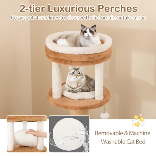 PETSITE árbol para gatos moderno 65 in alto miniatura 6