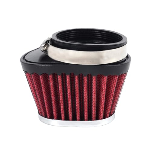 車の吸気エアフィルターエンジン、車の冷気吸気フィルター - コールドエアインテーク交換用 51/55/60mm | エンジン性能を向上させる自動吸気エアクリーナー 二層濾過 洗浄可能