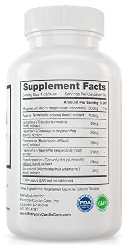 Everyday Blood Pressure Support - Natural Heart Health & Hypertension Support With Magnesium And Hawthorn - 60 Capsules #TOP2