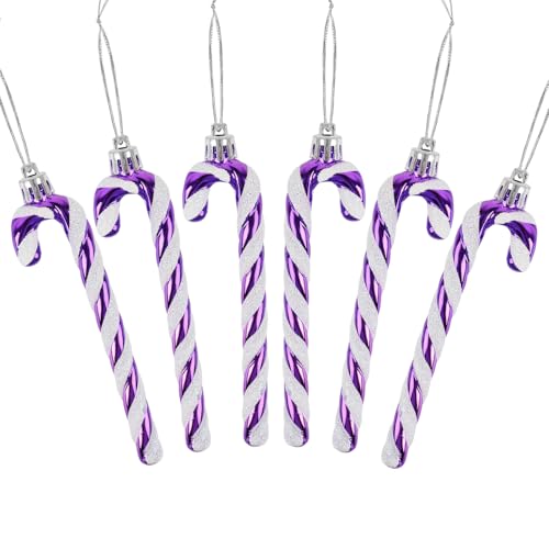 DERAYEE 6 Stück glitzernde Zuckerstangen aus Kunststoff für...