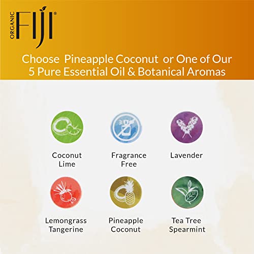 Organic Fiji Raw Cold Pressed Coconut Oil For Hair, Skin, Face & Body | Relaxing Massage Oil | Pineapple Coconut ,12 Oz For Women Men & Baby #TOP5