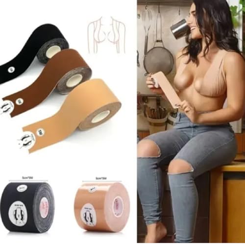 Kit 2 Fitas Adesivas Levanta Peito Seios - Sutiã Invisível Push Up para Decotes Perfeitos