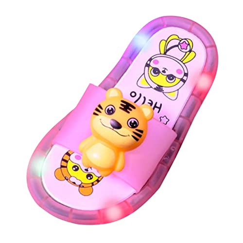 Toddler Little Kid Slides Sandals Girl Boy Light Up Cloud Slippers Super Soft Comfy Shoes Beach (Pink, 11 Little Child)