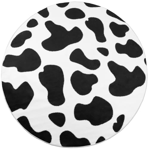 Alfombras redondas antideslizantes para sala de estar, alfombras lavables para dormitorio, diámetro de 4 pies, 401-06120