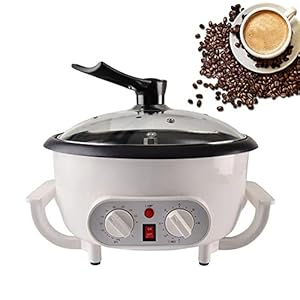 Koffiebrander Machine, 1200W Huishoudelijke Hoge Efficiënte Koffiebonen Ro-osterende Machine, Elektrische Koffiebranders Koffiebonen Baker, 0-60 Minuten Timer, 0-240°C Verstelbaar,Gelijkmatig Bakken