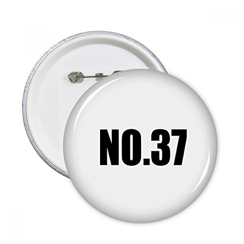 Badge bouton vêtements Numéro 37 multicolore XL pour customisation sac et veste