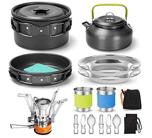 Cuisinière de camping portable XMING kit de vaisselle bouilloire