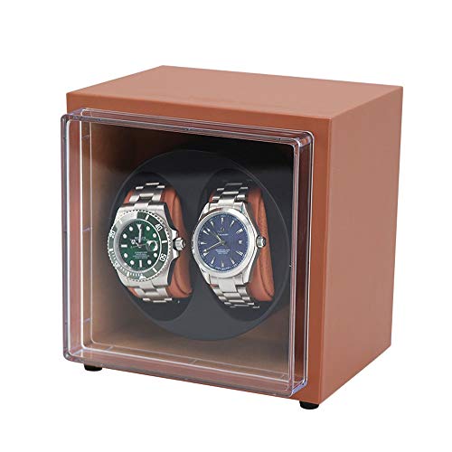 Preisvergleich Produktbild GFFTYX Holz Uhrenbeweger Mechanische Uhrenbox - Automatische Schütteluhr für Uhren Mechanische Uhren Aufbewahrung für den Haushalt Wicklung Uhrenbox Wipptisch Drehtisch Doppeltisch Tisch Mini - 16x11