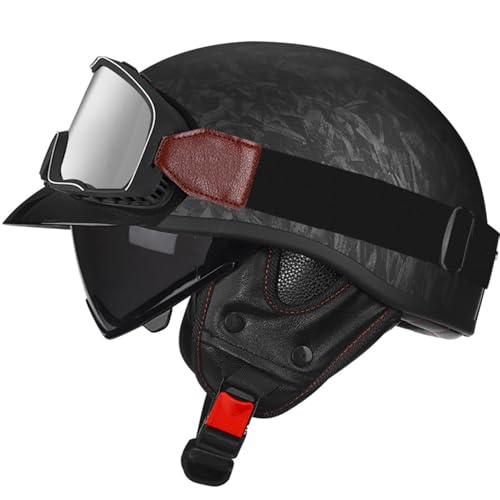 Cascos de motocicleta abiertos XXL 63-64cm con viseras para hombres