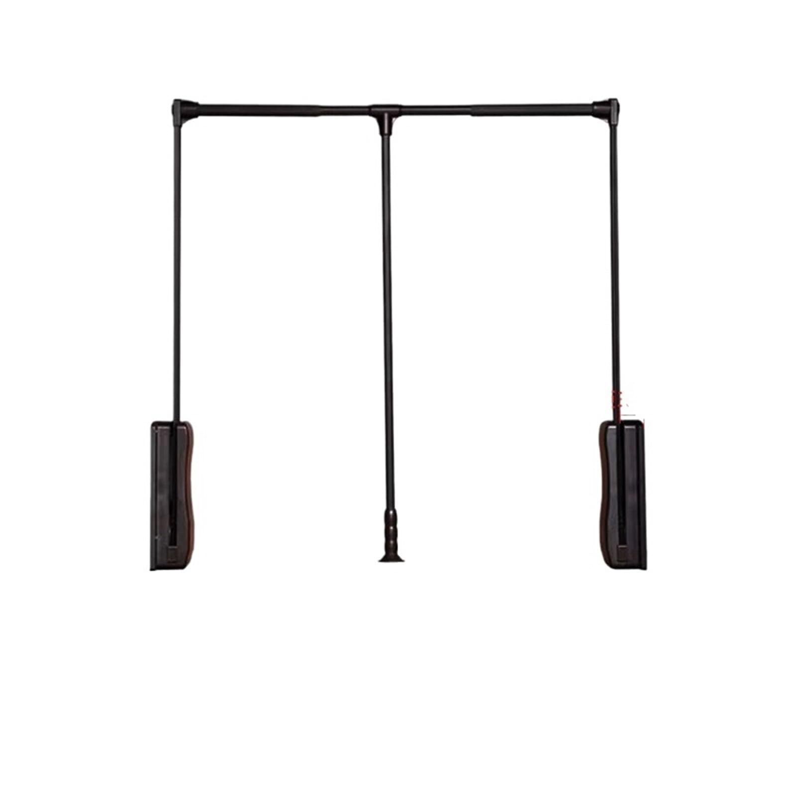 ATEUXOL Adjustable Pull Down Wardrobe Rail Wardrobe Pull Down Hanger Adjustable Lift Rod Storage Space Saving Closet Clothes(930-1250mm)