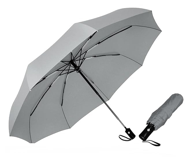 Image of G4Free UPF 50+ UV Protection Large Travel Umbrella 46 Inch Auto Open Close Windproof Sun Blocking Umbrella