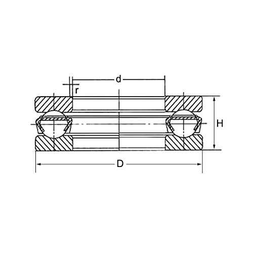Roulements à billes de poussée F7-17M 7x17x6mm en acier allié pour guidage précis - 4