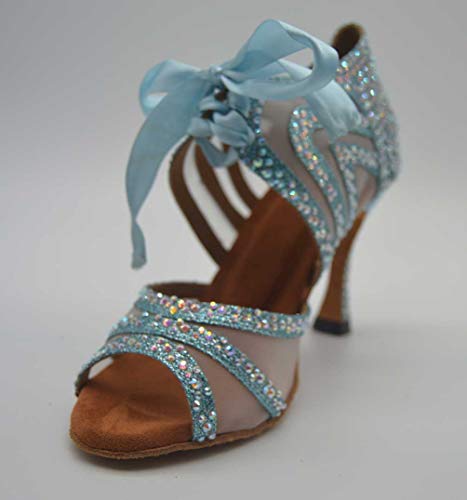 Chaussures danse latine confortables en maille bleu 40 - 2