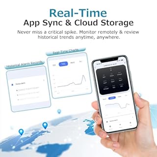Upgraded CF‑60 PP SMART Monitor Professionale della qualità dell'aria, Rilevatore della qualità dell'aria 16 in 1 con registratore dati in tempo reale con grafici su schermo delle 12 ore