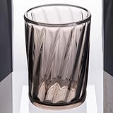 Couleur : fumée Villa d\'Este Home Tivoli Lot de 6 verres en acrylique 410 ml avec lignes verticales obliques, mode fumé