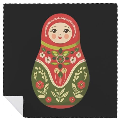 Servilletas de tela para cocina reutilizables con estampado de muñeca rusa 7