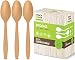 Stack Man Disposable Spoons [140 Pack] 100% Compostable Plastic Silverware, Large Premium Heavy-Duty Flatware Utensils Eco Friendly BPi Certified, 6.5 Inch, Organic Natural Wood Color Tableware
